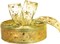 Sanchez; Gold Star Wired Sheer Ribbon Christmas Tree Decoration Christmas Gift Wrap Wreath DIY, 2 Inch by 100-Yard Spool; Category:Ribbon; Image:2